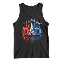 Patriotic Dad Jet Fighter American Flag 4th of July Tank Top