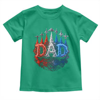 Patriotic Dad Jet Fighter American Flag 4th of July Toddler T Shirt