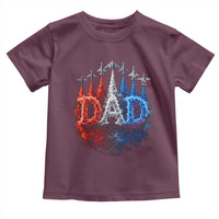 Patriotic Dad Jet Fighter American Flag 4th of July Toddler T Shirt