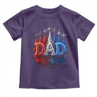 Patriotic Dad Jet Fighter American Flag 4th of July Toddler T Shirt