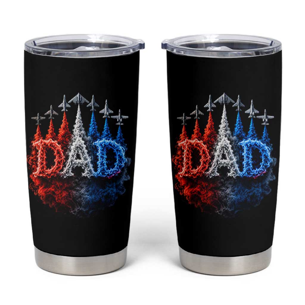 Patriotic Dad Jet Fighter American Flag 4th of July Tumbler Cup