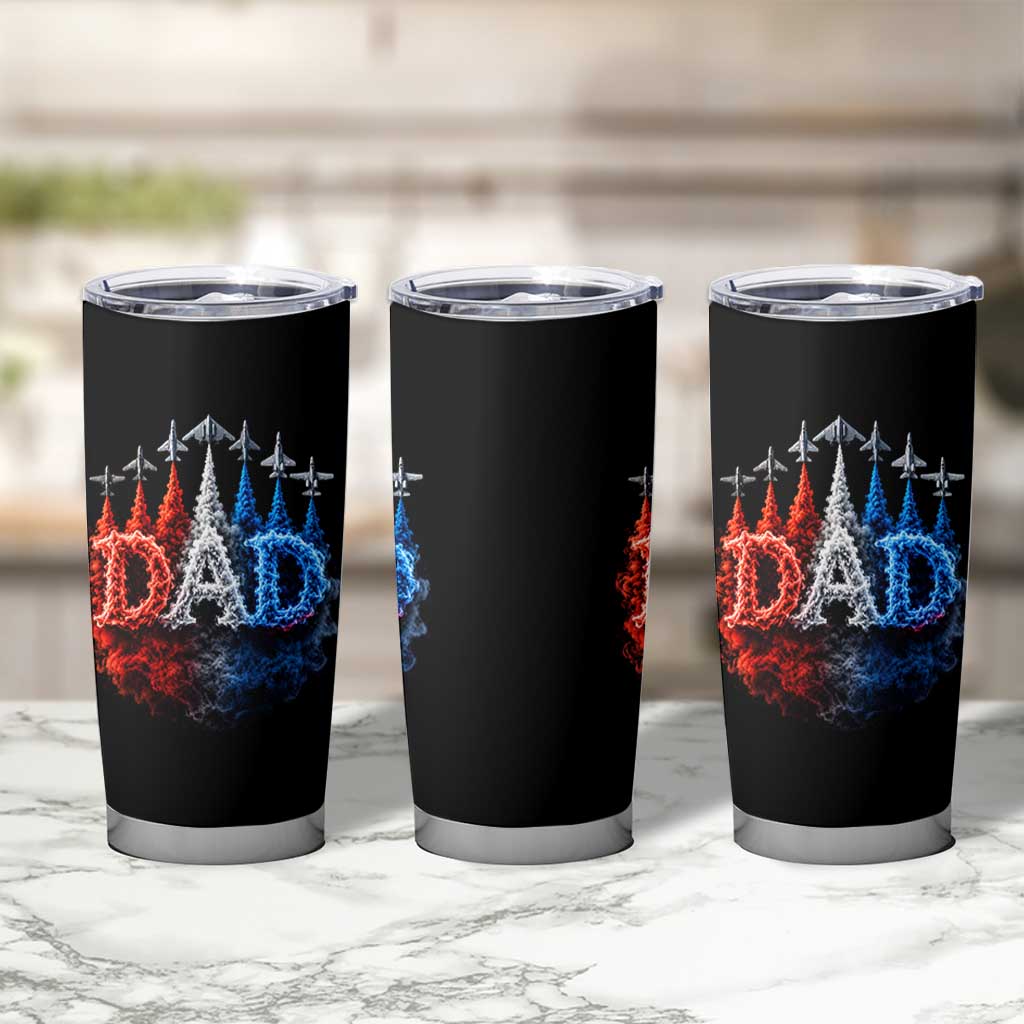 Patriotic Dad Jet Fighter American Flag 4th of July Tumbler Cup