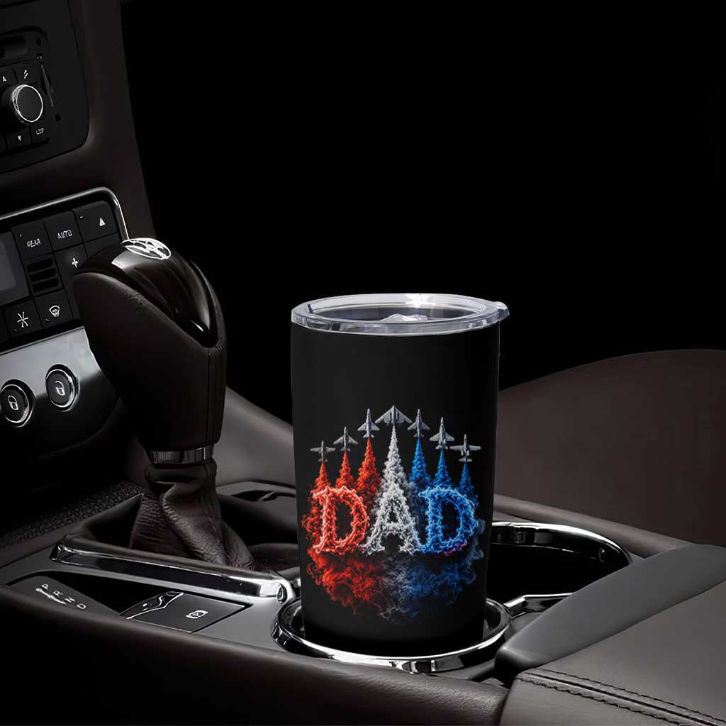 Patriotic Dad Jet Fighter American Flag 4th of July Tumbler Cup