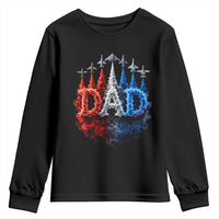 Patriotic Dad Jet Fighter American Flag 4th of July Youth Sweatshirt