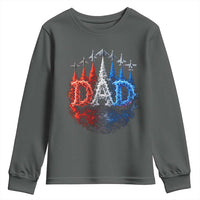 Patriotic Dad Jet Fighter American Flag 4th of July Youth Sweatshirt