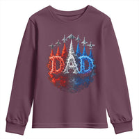 Patriotic Dad Jet Fighter American Flag 4th of July Youth Sweatshirt