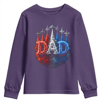 Patriotic Dad Jet Fighter American Flag 4th of July Youth Sweatshirt