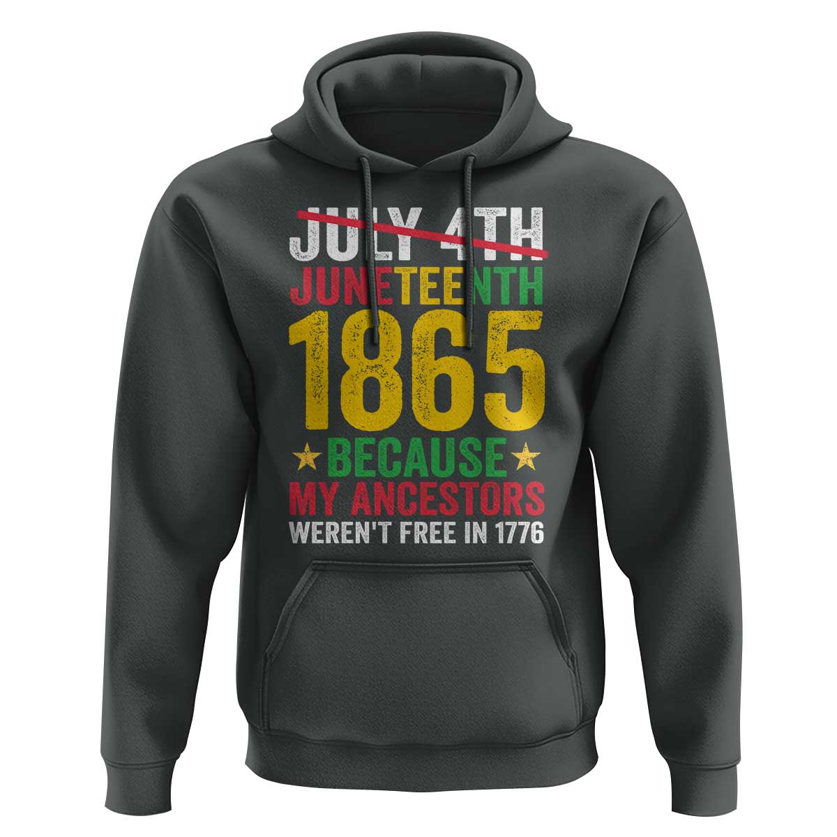 Juneteenth Hoodie 1865 Is Freedom Day Because My Ancestors Weren't Free In 1776 - Wonder Print Shop