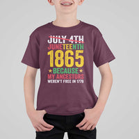 Juneteenth T Shirt For Kid 1865 Is Freedom Day Because My Ancestors Weren't Free In 1776 - Wonder Print Shop