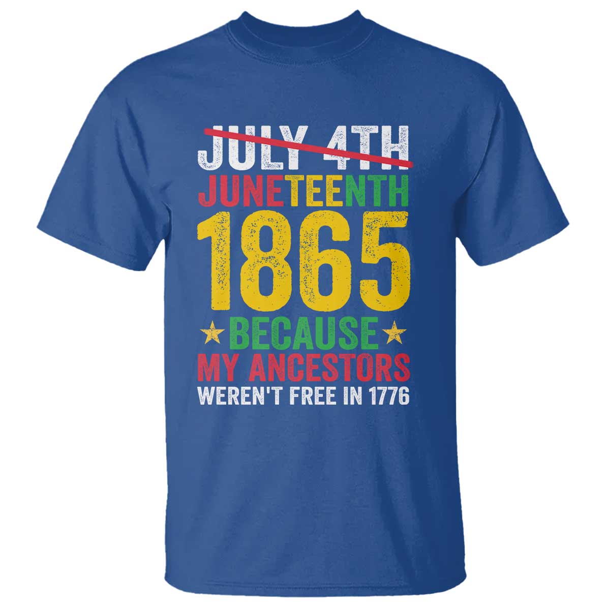 Juneteenth T Shirt 1865 Is Freedom Day Because My Ancestors Weren't Free In 1776 - Wonder Print Shop