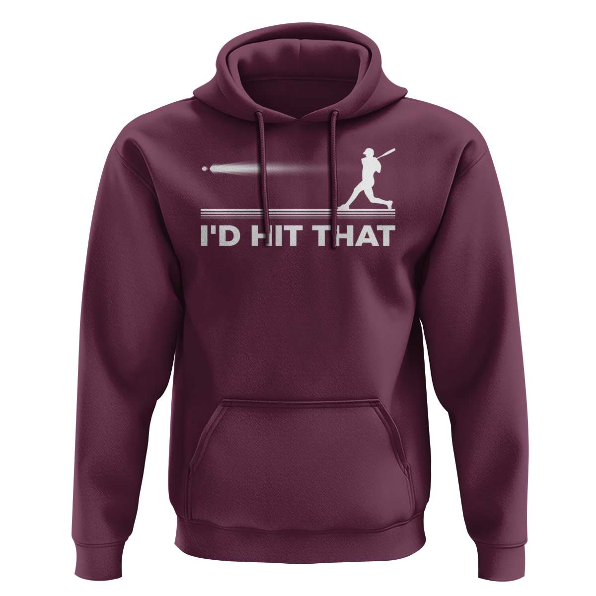 Funny Baseball Hoodie I'd Hit That Sport Player - Wonder Print Shop
