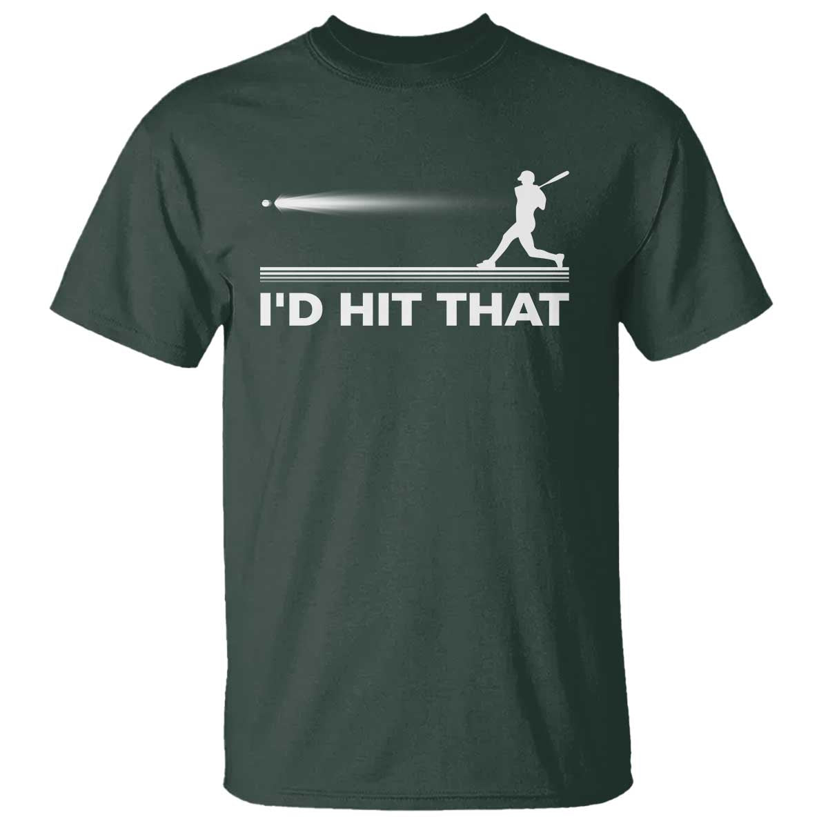 Funny Baseball T Shirt I'd Hit That Sport Player - Wonder Print Shop