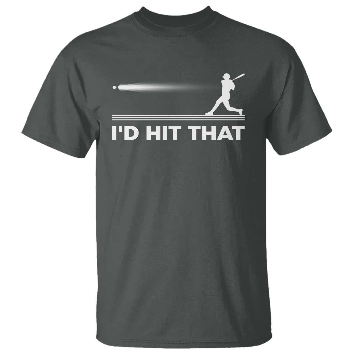 Funny Baseball T Shirt I'd Hit That Sport Player - Wonder Print Shop