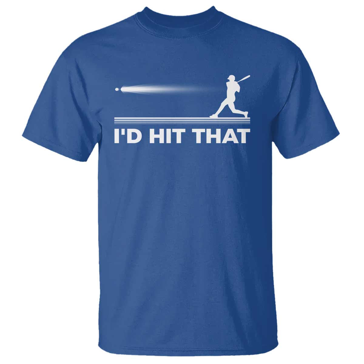Funny Baseball T Shirt I'd Hit That Sport Player - Wonder Print Shop