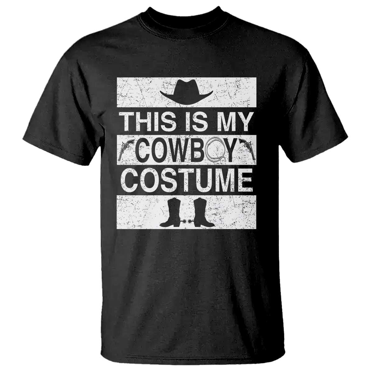 Funny This Is My Cowboy Costume T Shirt Western Tee Country Lover Cowgirl Hat Boots - Wonder Print Shop