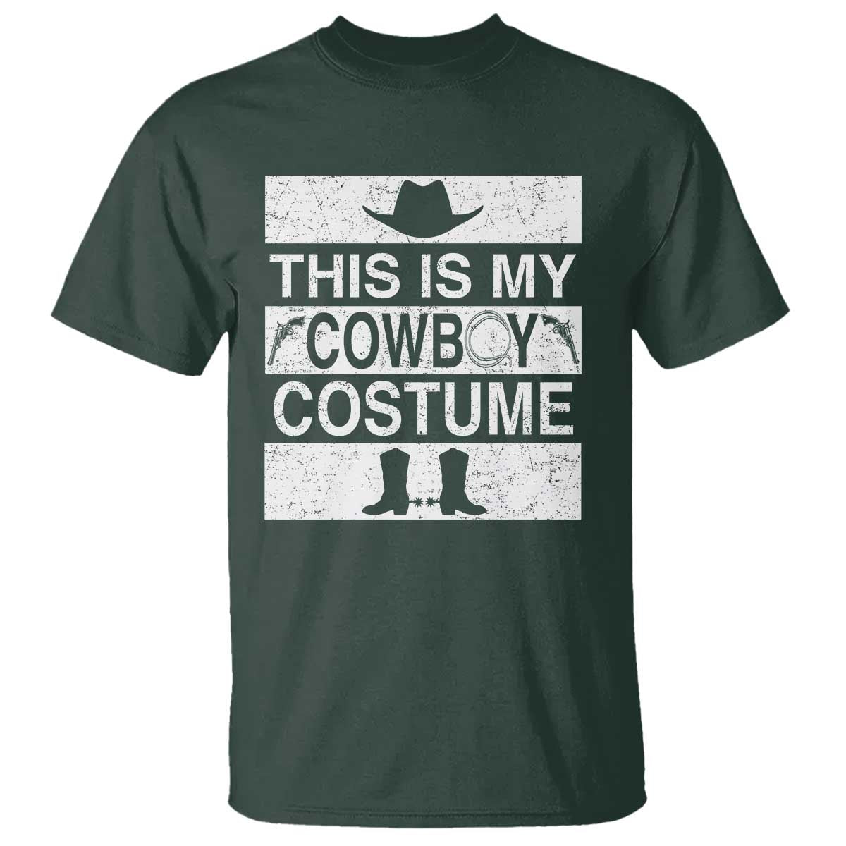 Funny This Is My Cowboy Costume T Shirt Western Tee Country Lover Cowgirl Hat Boots - Wonder Print Shop