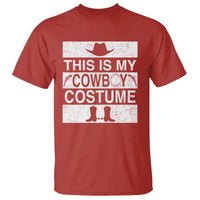 Funny This Is My Cowboy Costume T Shirt Western Tee Country Lover Cowgirl Hat Boots - Wonder Print Shop