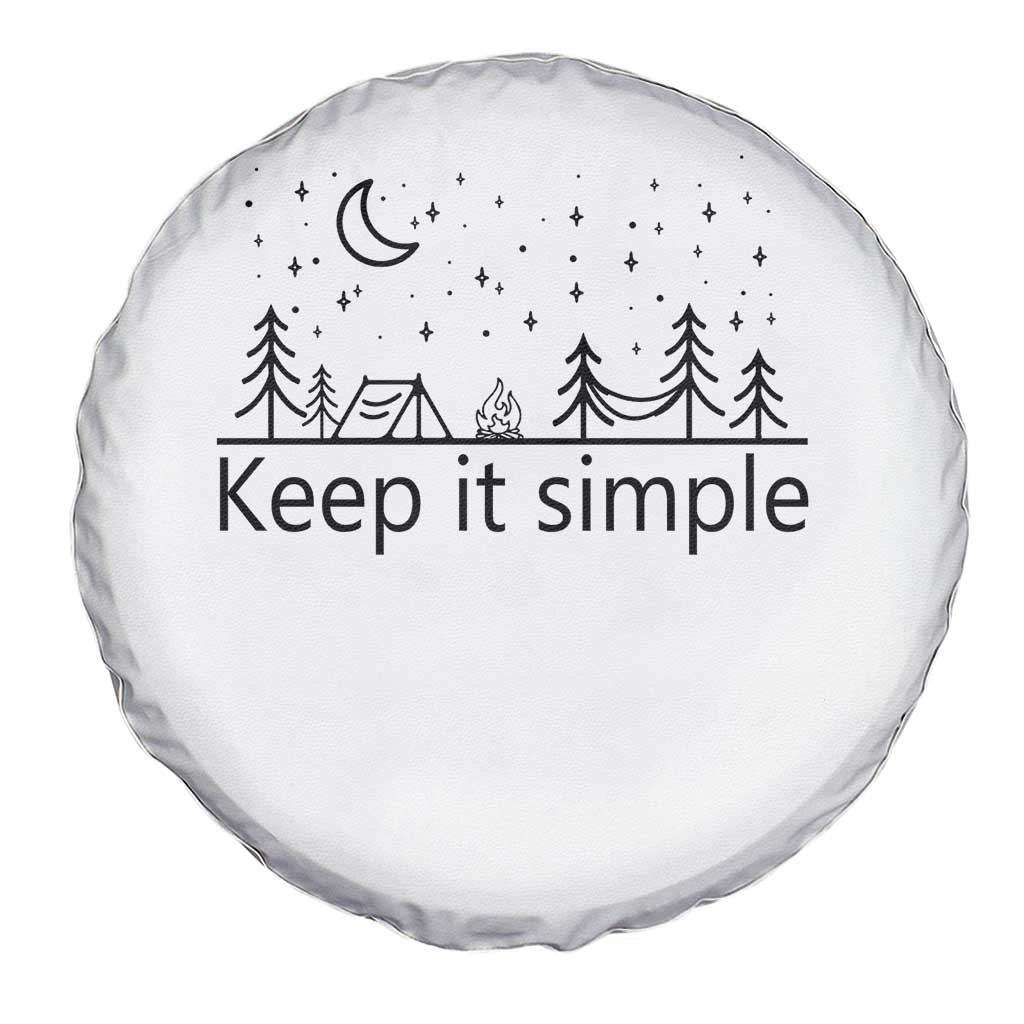 Funny Camping Spare Tire Cover Keep It Simple Outdoor Minimalist