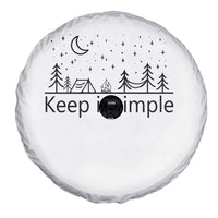 Funny Camping Spare Tire Cover Keep It Simple Outdoor Minimalist