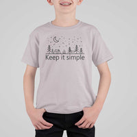 Funny Camping T Shirt For Kid Keep It Simple Outdoor Minimalist - Wonder Print Shop