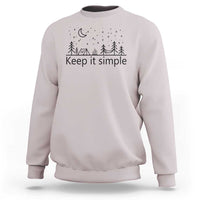Funny Camping Sweatshirt Keep It Simple Outdoor Minimalist - Wonder Print Shop