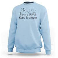 Funny Camping Sweatshirt Keep It Simple Outdoor Minimalist - Wonder Print Shop