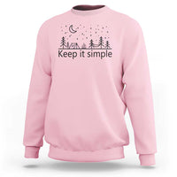 Funny Camping Sweatshirt Keep It Simple Outdoor Minimalist - Wonder Print Shop