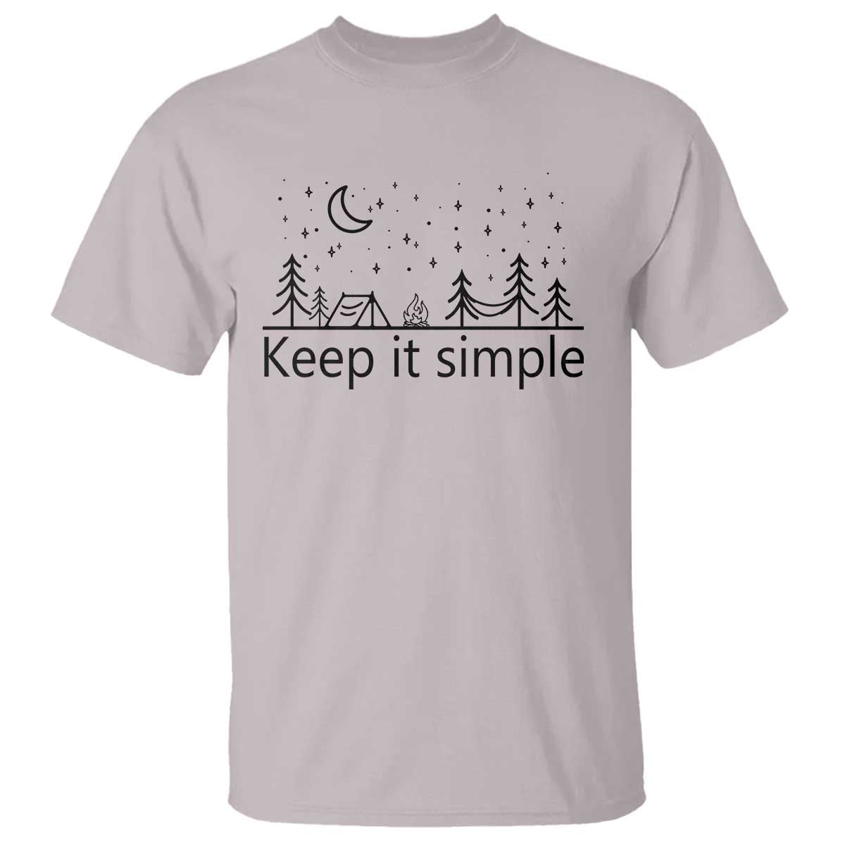 Funny Camping T Shirt Keep It Simple Outdoor Minimalist - Wonder Print Shop