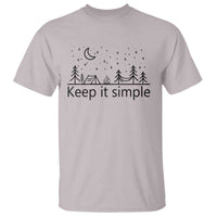 Funny Camping T Shirt Keep It Simple Outdoor Minimalist - Wonder Print Shop