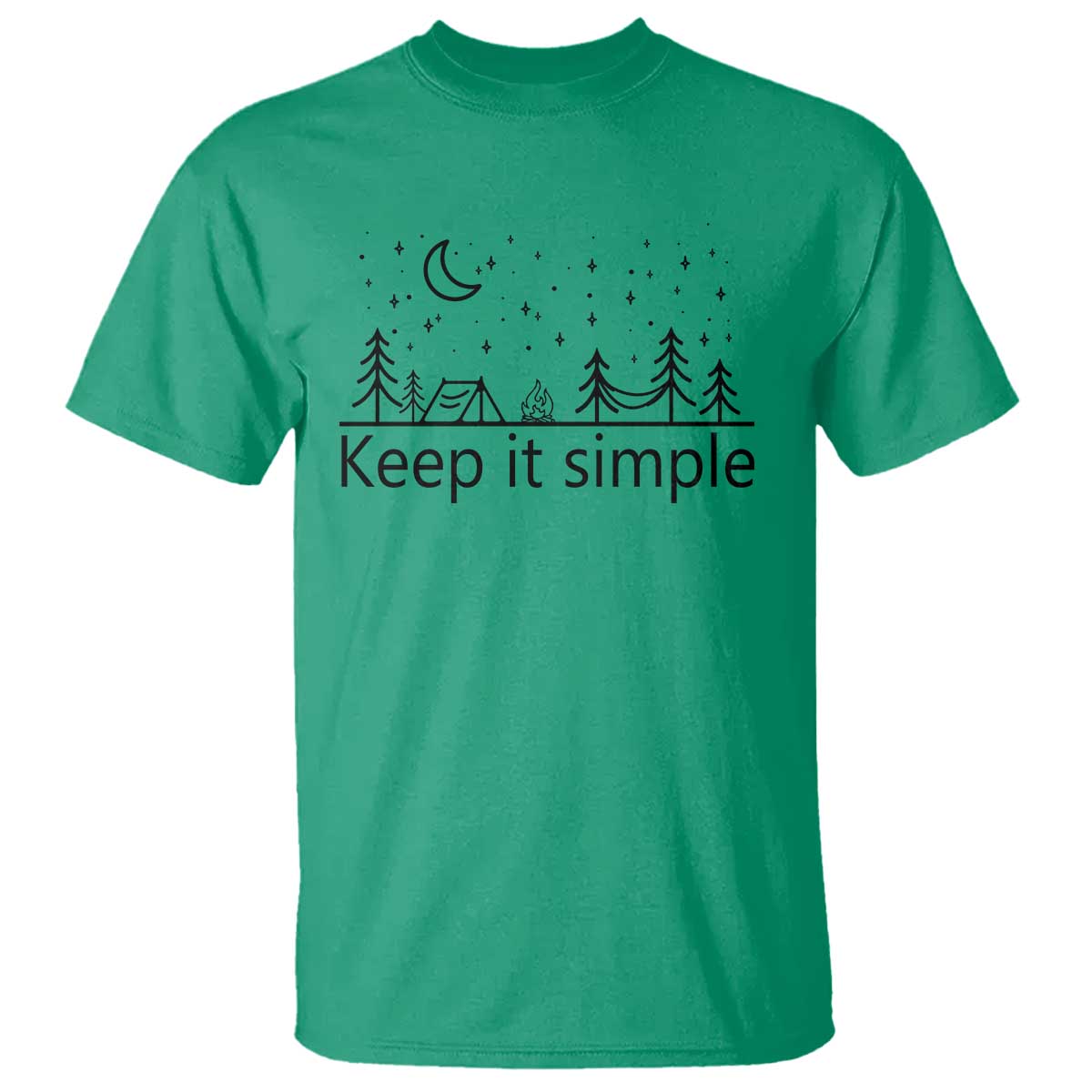 Funny Camping T Shirt Keep It Simple Outdoor Minimalist - Wonder Print Shop