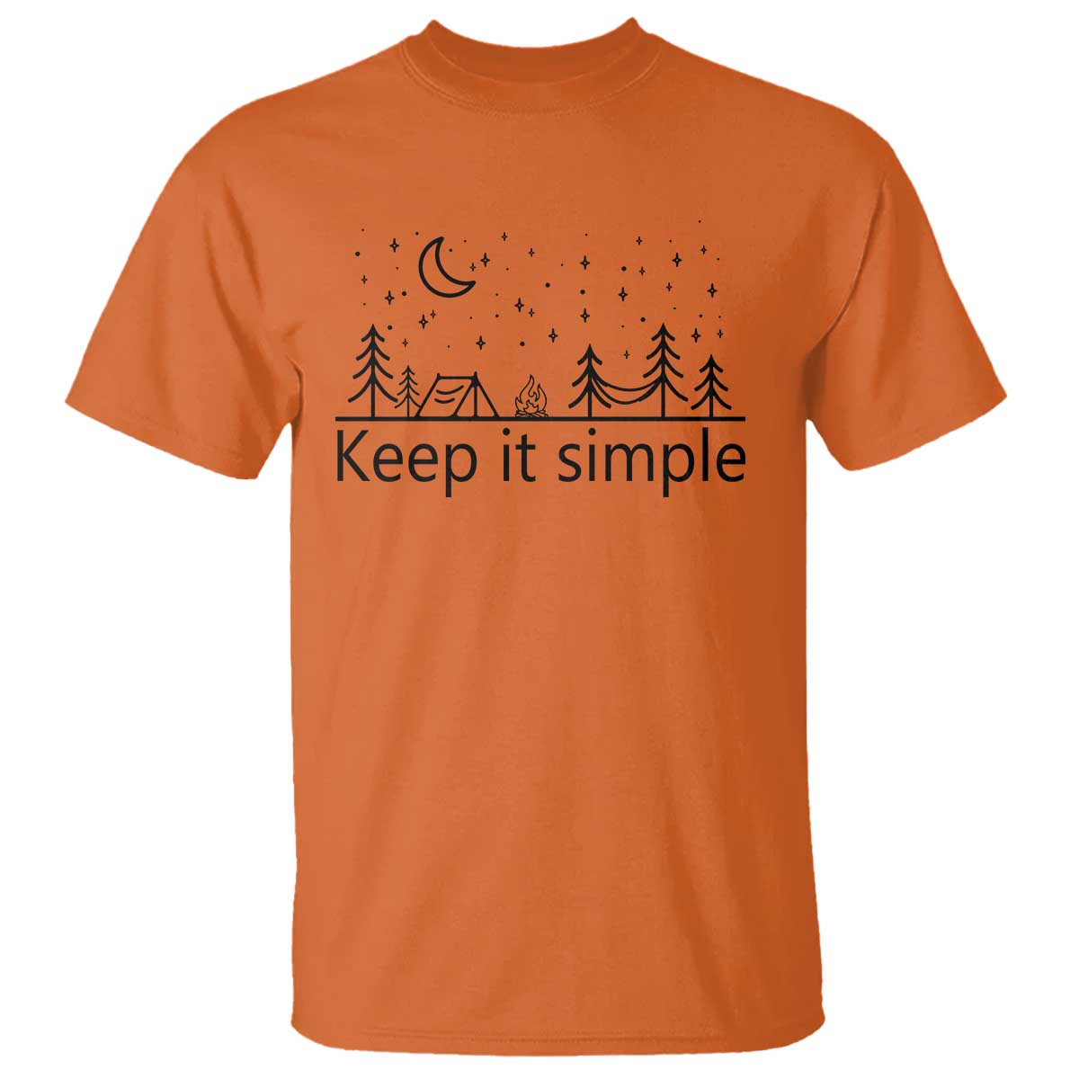 Funny Camping T Shirt Keep It Simple Outdoor Minimalist - Wonder Print Shop