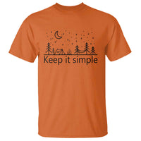 Funny Camping T Shirt Keep It Simple Outdoor Minimalist - Wonder Print Shop