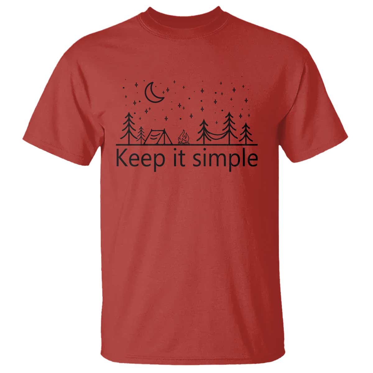 Funny Camping T Shirt Keep It Simple Outdoor Minimalist - Wonder Print Shop