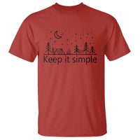 Funny Camping T Shirt Keep It Simple Outdoor Minimalist - Wonder Print Shop