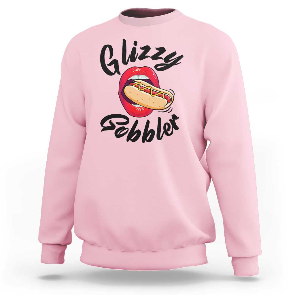 Funny Hot Dog Sweatshirt Glizzy Gobbler Wiener Lover - Wonder Print Shop
