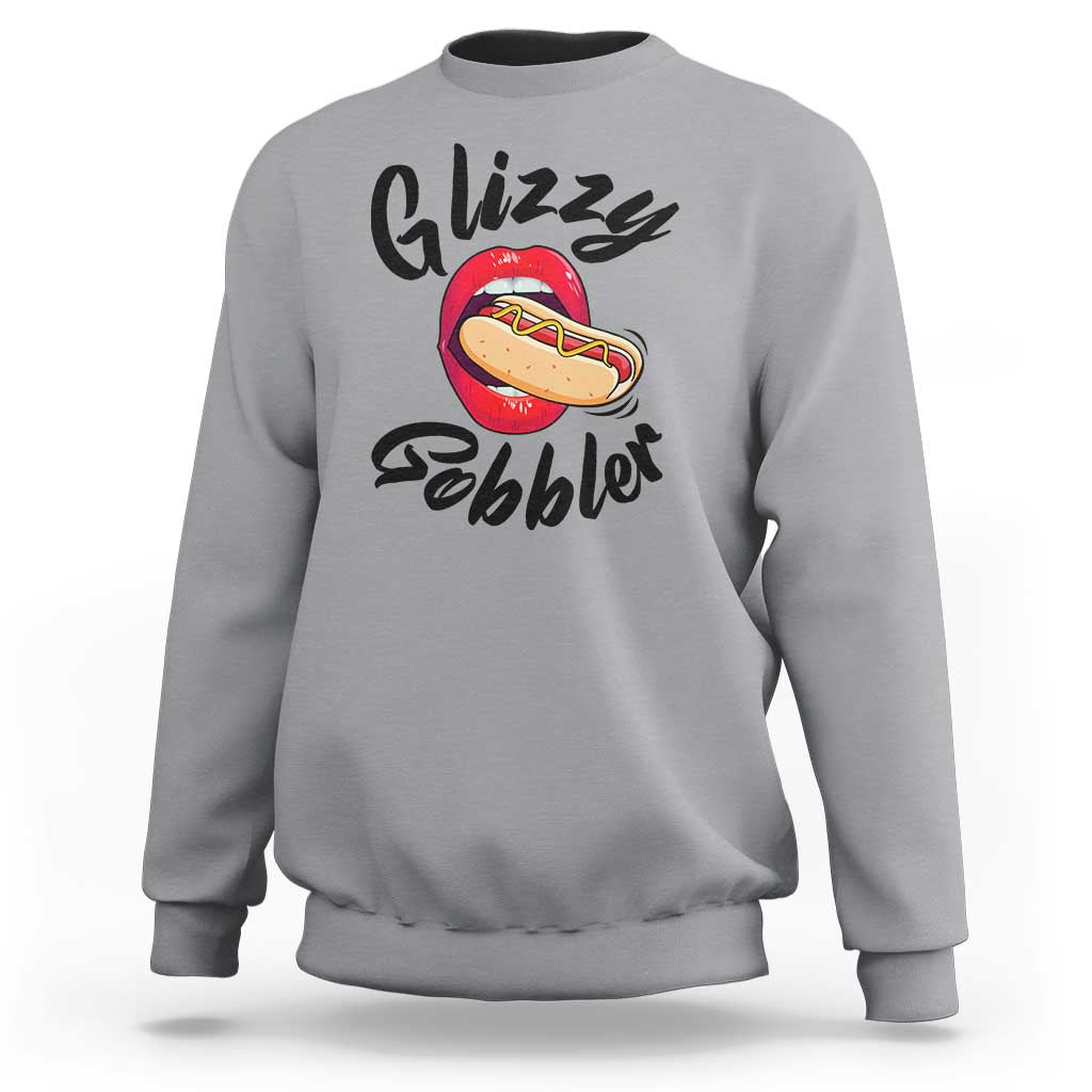 Funny Hot Dog Sweatshirt Glizzy Gobbler Wiener Lover - Wonder Print Shop