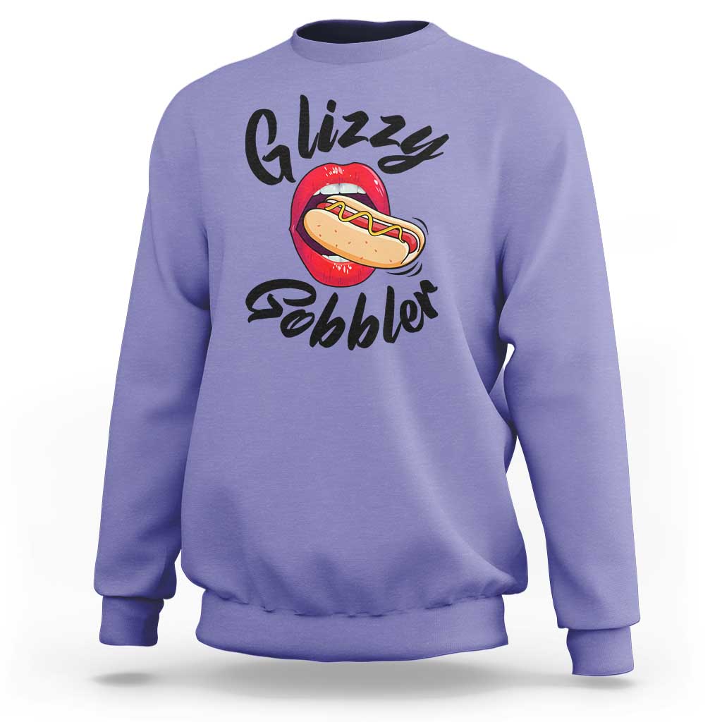 Funny Hot Dog Sweatshirt Glizzy Gobbler Wiener Lover - Wonder Print Shop