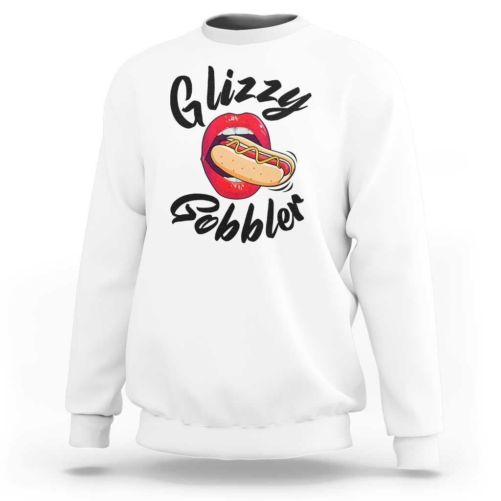 Funny Hot Dog Sweatshirt Glizzy Gobbler Wiener Lover - Wonder Print Shop