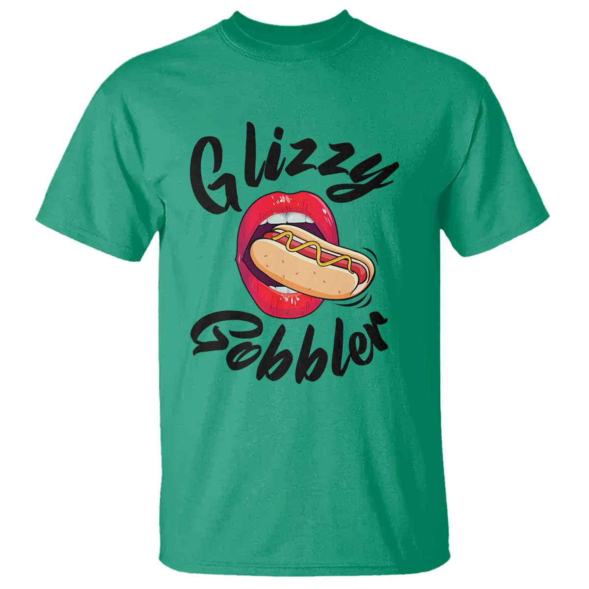Funny Hot Dog T Shirt Glizzy Gobbler Wiener Lover - Wonder Print Shop