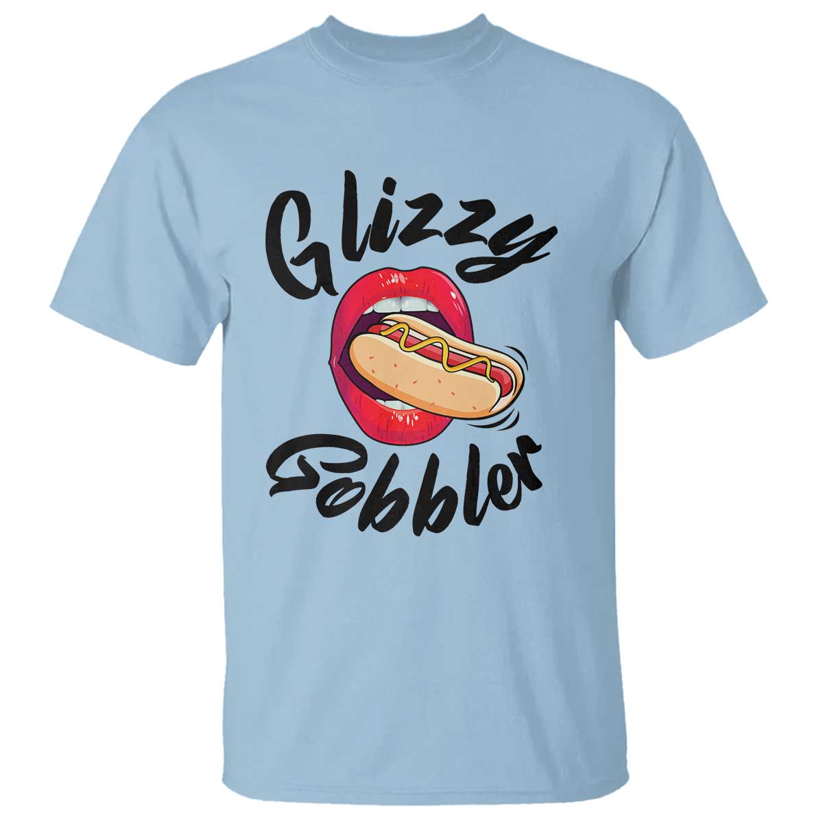 Funny Hot Dog T Shirt Glizzy Gobbler Wiener Lover - Wonder Print Shop