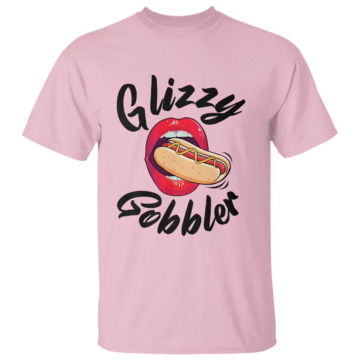 Funny Hot Dog T Shirt Glizzy Gobbler Wiener Lover - Wonder Print Shop