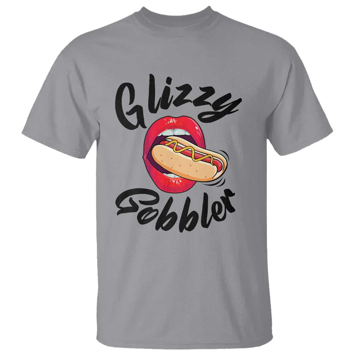 Funny Hot Dog T Shirt Glizzy Gobbler Wiener Lover - Wonder Print Shop