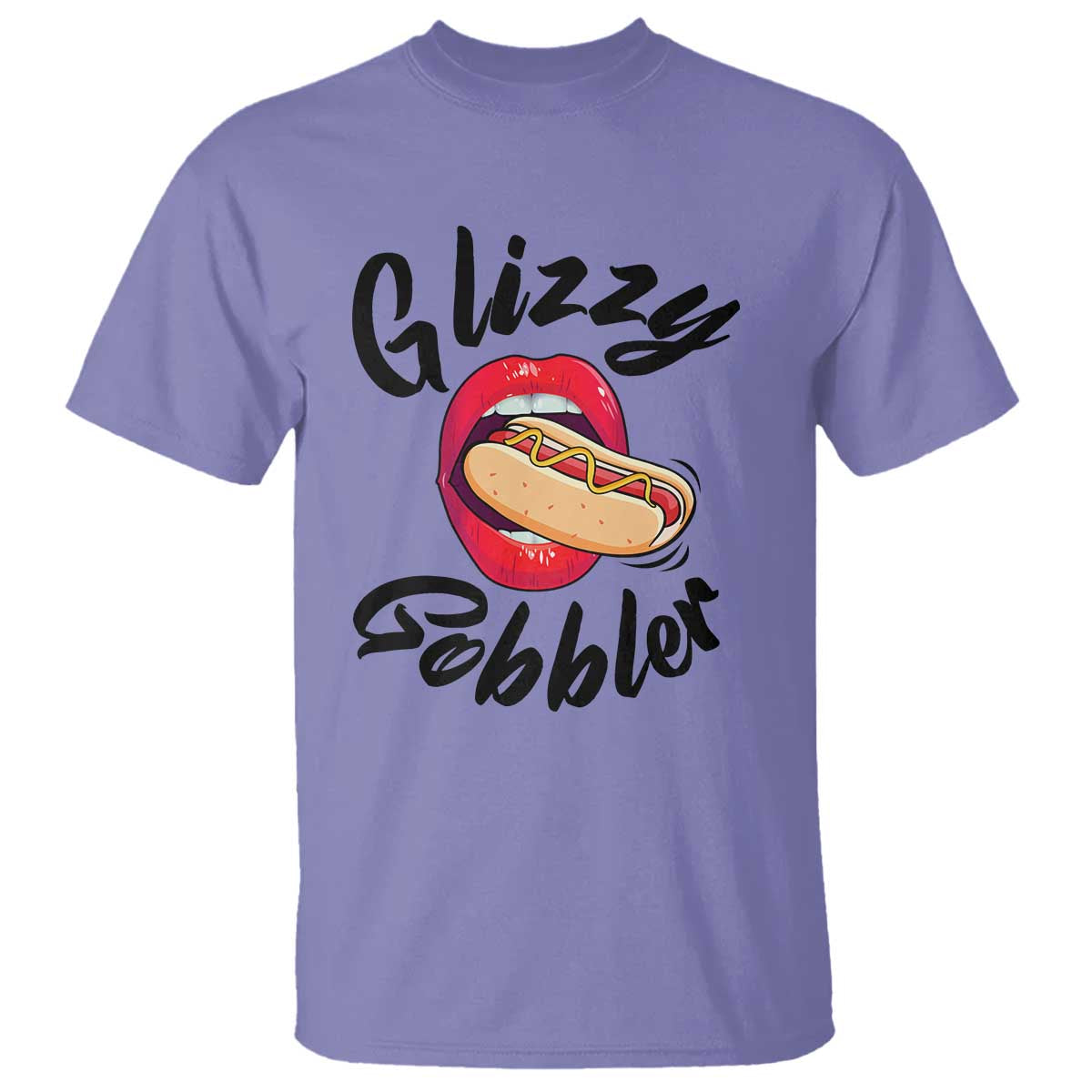 Funny Hot Dog T Shirt Glizzy Gobbler Wiener Lover - Wonder Print Shop