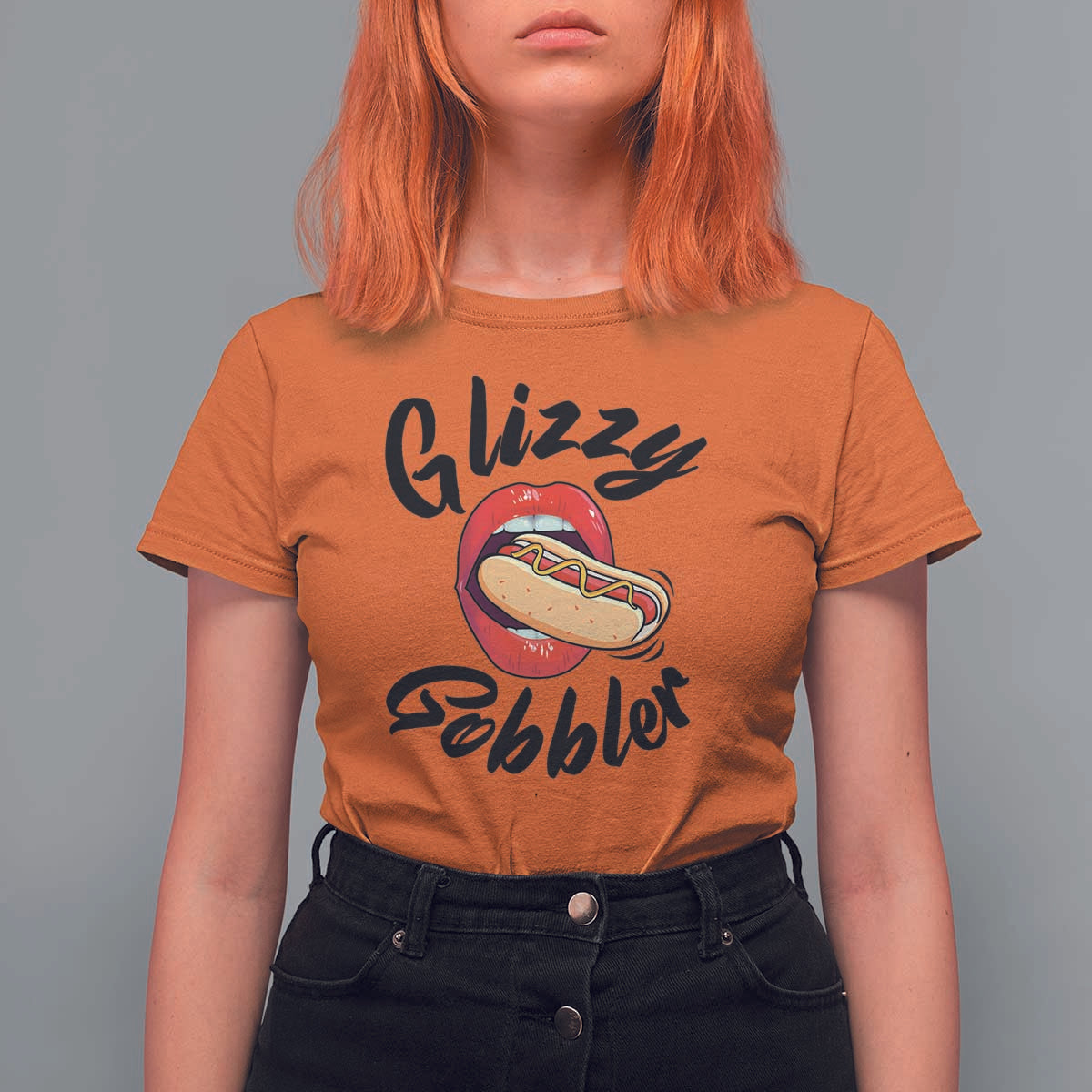 Funny Hot Dog T Shirt For Women Glizzy Gobbler Wiener Lover - Wonder Print Shop