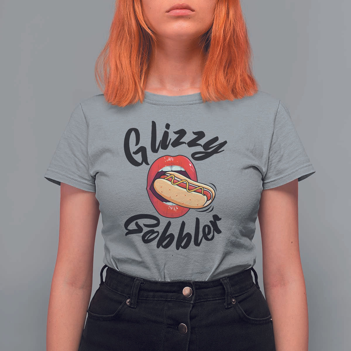 Funny Hot Dog T Shirt For Women Glizzy Gobbler Wiener Lover - Wonder Print Shop