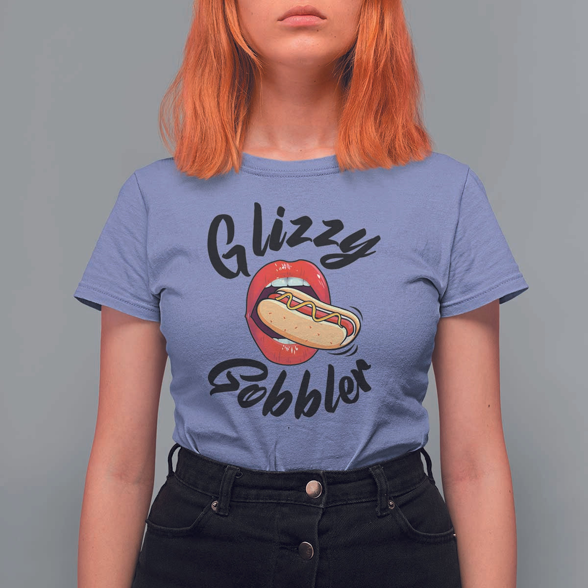 Funny Hot Dog T Shirt For Women Glizzy Gobbler Wiener Lover - Wonder Print Shop
