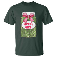 Funny Pickle Girl T Shirt Canned Dill Cucumber Pink Bow Coquette - Wonder Print Shop