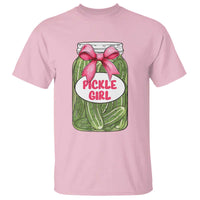 Funny Pickle Girl T Shirt Canned Dill Cucumber Pink Bow Coquette - Wonder Print Shop