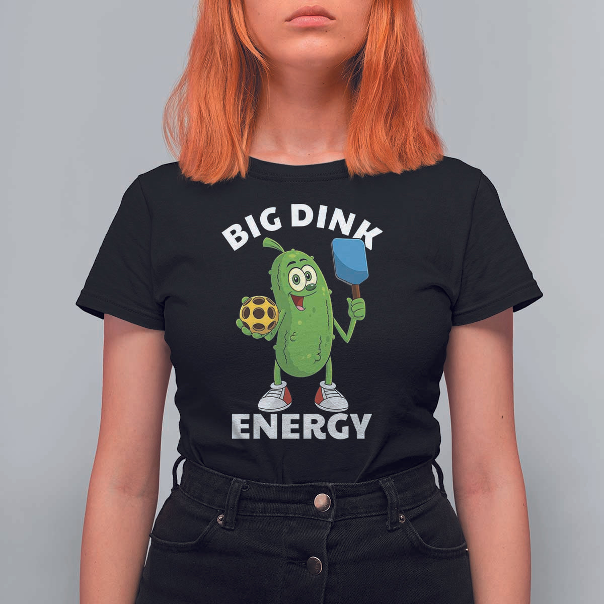 Funny Pickleball T Shirt For Women Big Dink Energy Pickle Ball Dill Lover - Wonder Print Shop