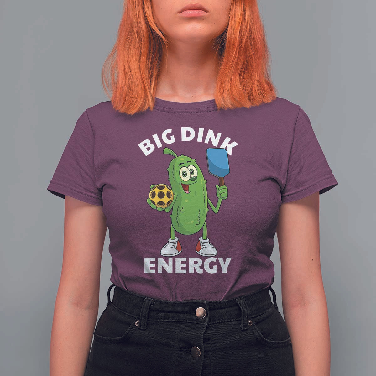 Funny Pickleball T Shirt For Women Big Dink Energy Pickle Ball Dill Lover - Wonder Print Shop